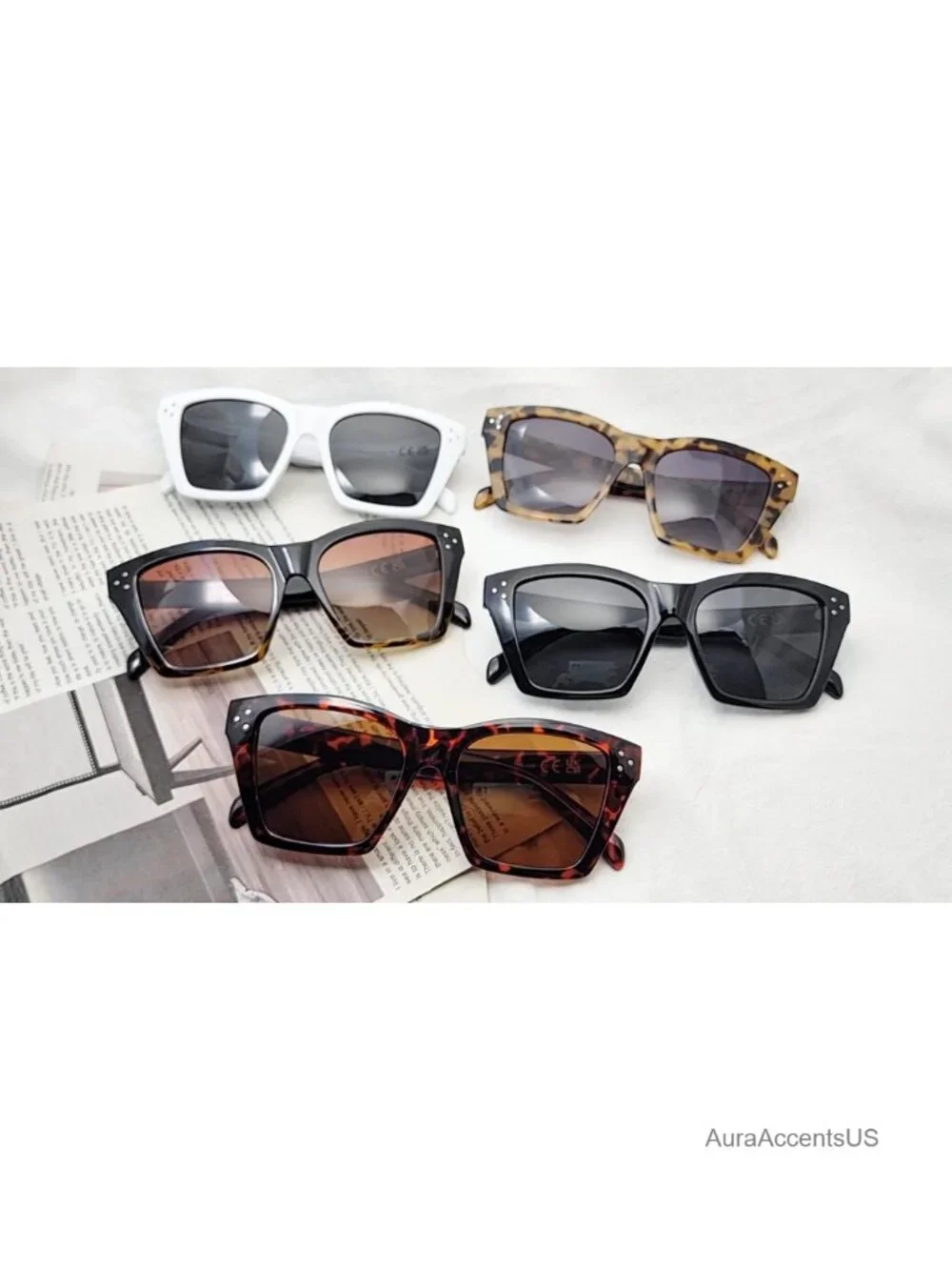 KANASTAL Square Cat Eye Polarized Sunglasses UV400 Modern Eyewear